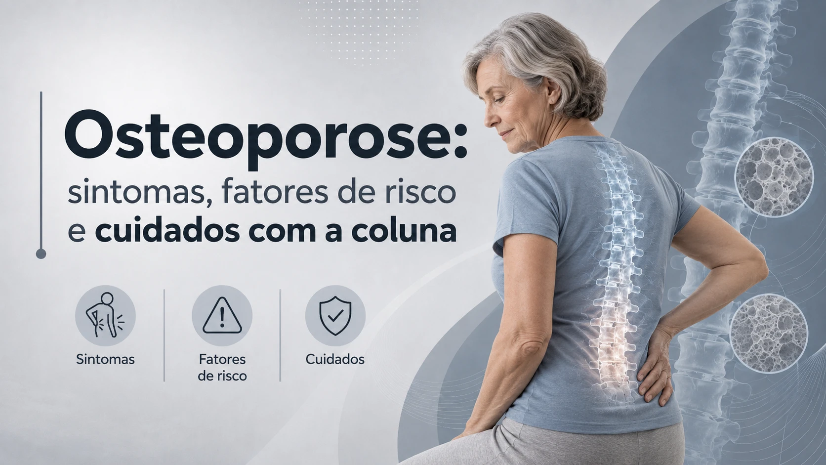 Ilustração sobre osteoporose Ilustração sobre osteoporose