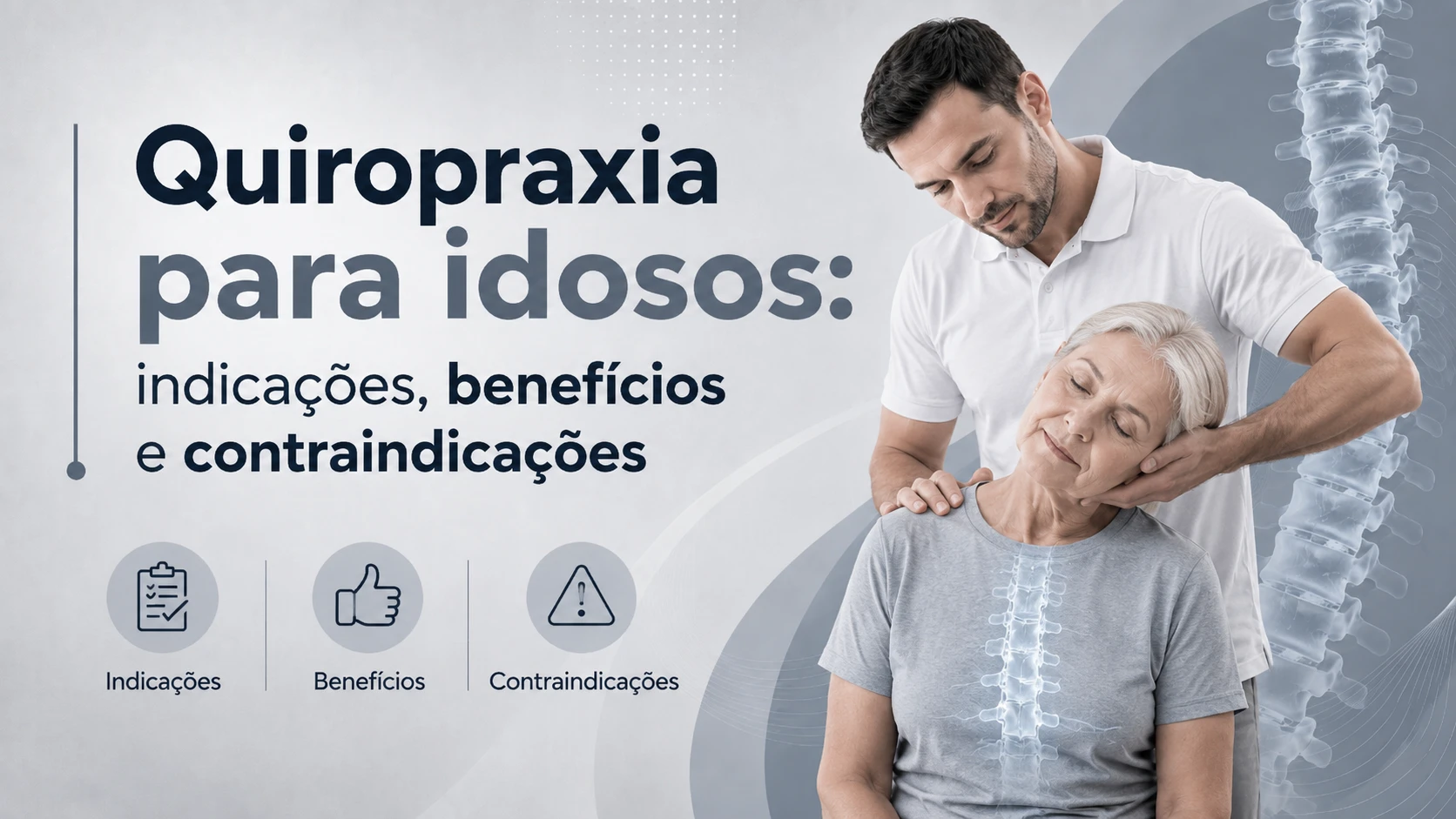 Ilustração sobre quiropraxia para idosos Ilustração sobre quiropraxia para idosos