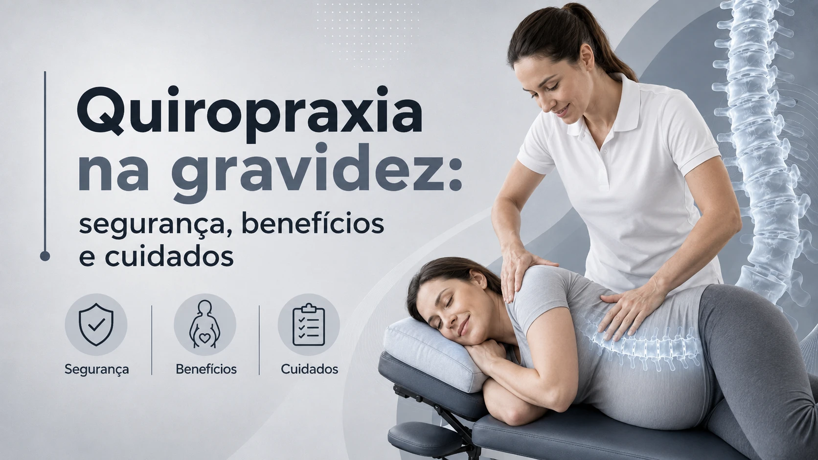 Ilustração sobre quiropraxia na gravidez Ilustração sobre quiropraxia na gravidez